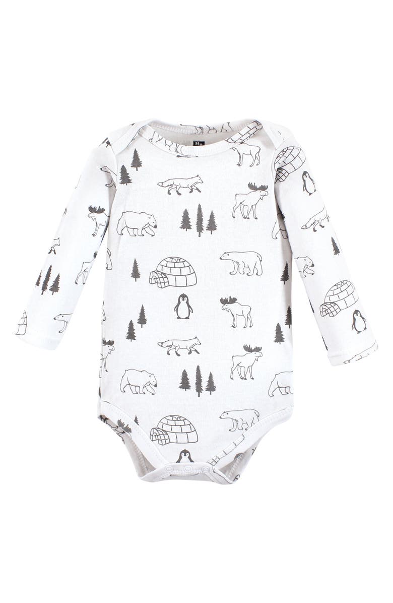 Hudson Baby Cotton Long-Sleeve Bodysuits 5-Pack, Alternate, color, Moosing Around