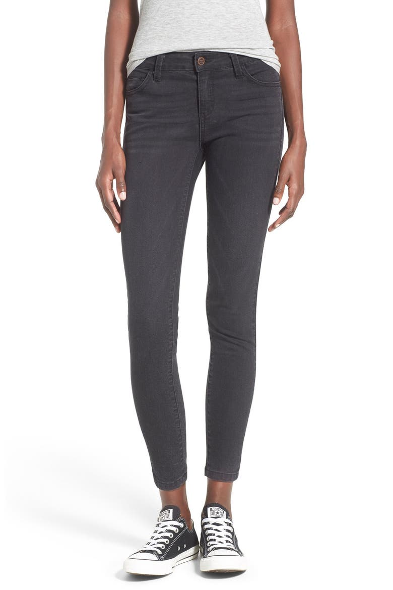 'Yuri' Ankle Skinny Jeans, Main, color, BLACK