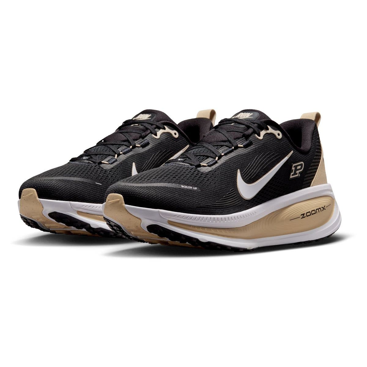 Men's Nike Purdue Boilermakers Vomero 18 Running Shoes, Main, color, Black