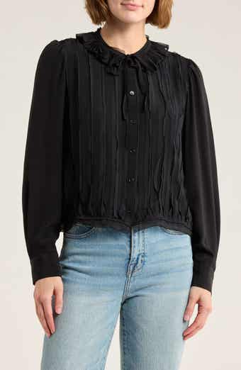 Ulla Johnson Karla Pintuck Pleated Silk Top