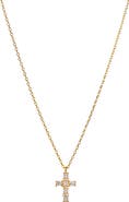 Bearfruit Jewelry 14k Gold Plated Evelina Crystal Cross Necklace Gift Guide