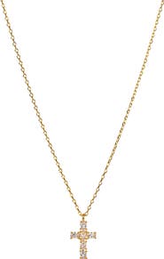 Bearfruit Jewelry 14k Gold Plated Evelina Crystal Cross Necklace Gift Guide