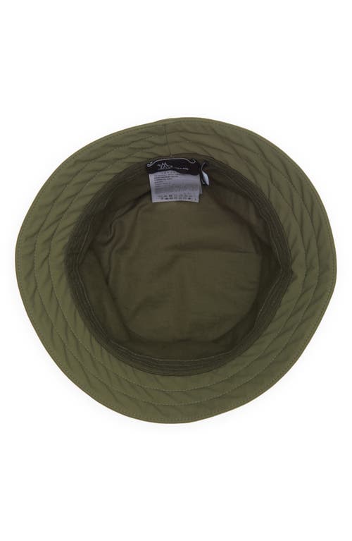 Moncler Grenoble Logo Water Resistant Bucket Hat In Russian Olive