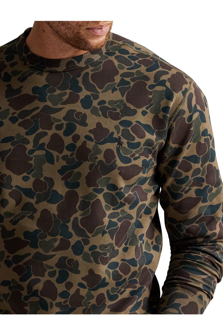 Big & Tall Camo Double-Knit Sweatshirt, Alternate, color, OUTDOORSMAN CAMO