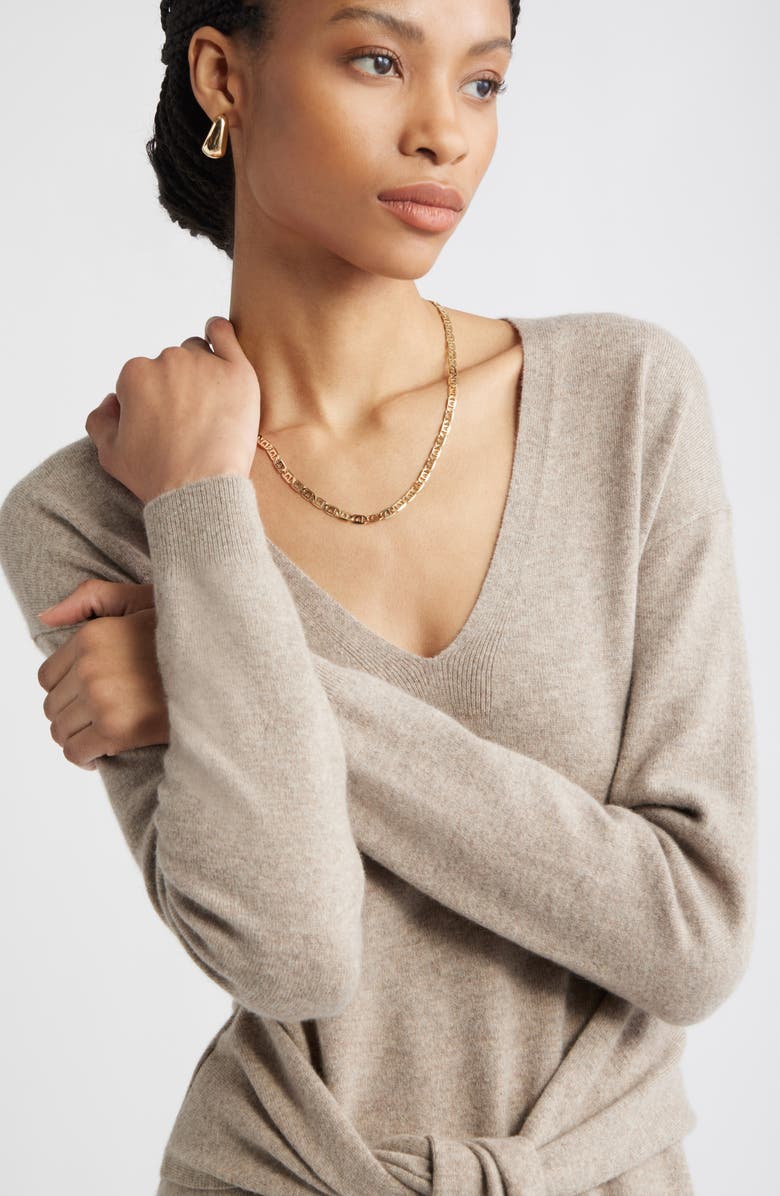 Nordstrom Long Sleeve Wool & Cashmere Blend Sweater Dress, Alternate, color, Beige Bliss