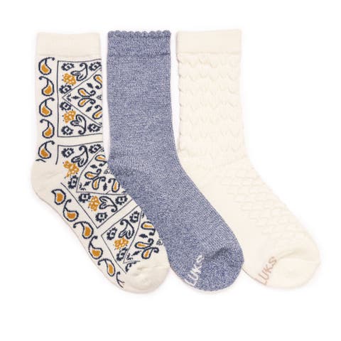 Women's Dream Step Crew Socks, 3 Pair Pack
