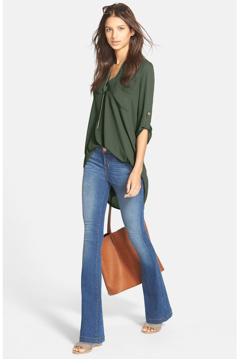 'Nikki' Flare Jeans, Alternate, color, MEDIUM WASH