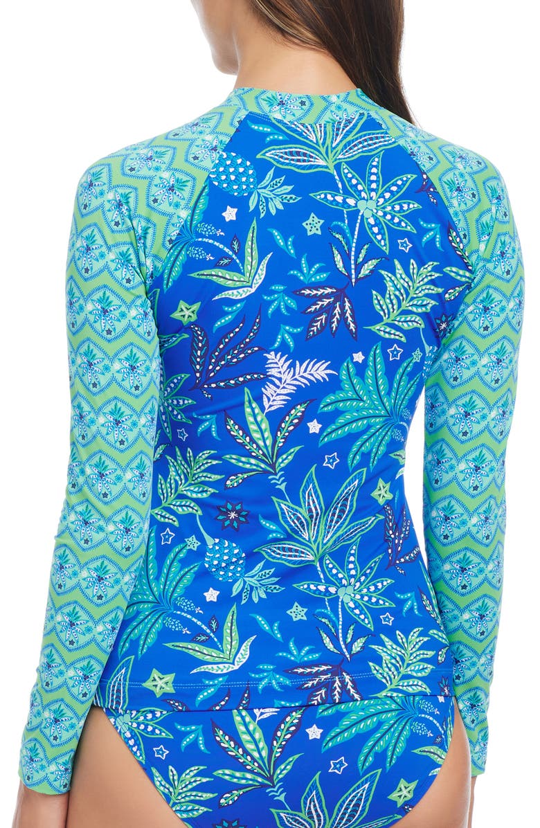 BLEU by Rod Beattie Desert Bloom Long Sleeve Rashguard, Alternate, color, 