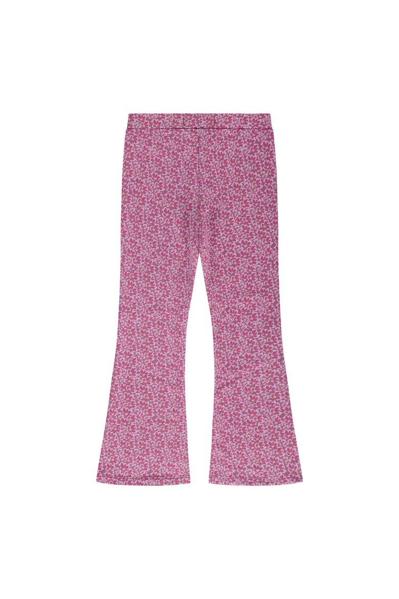 Allover Floral Print Flared Sweat Leggings, Alternate, color, Burgundy