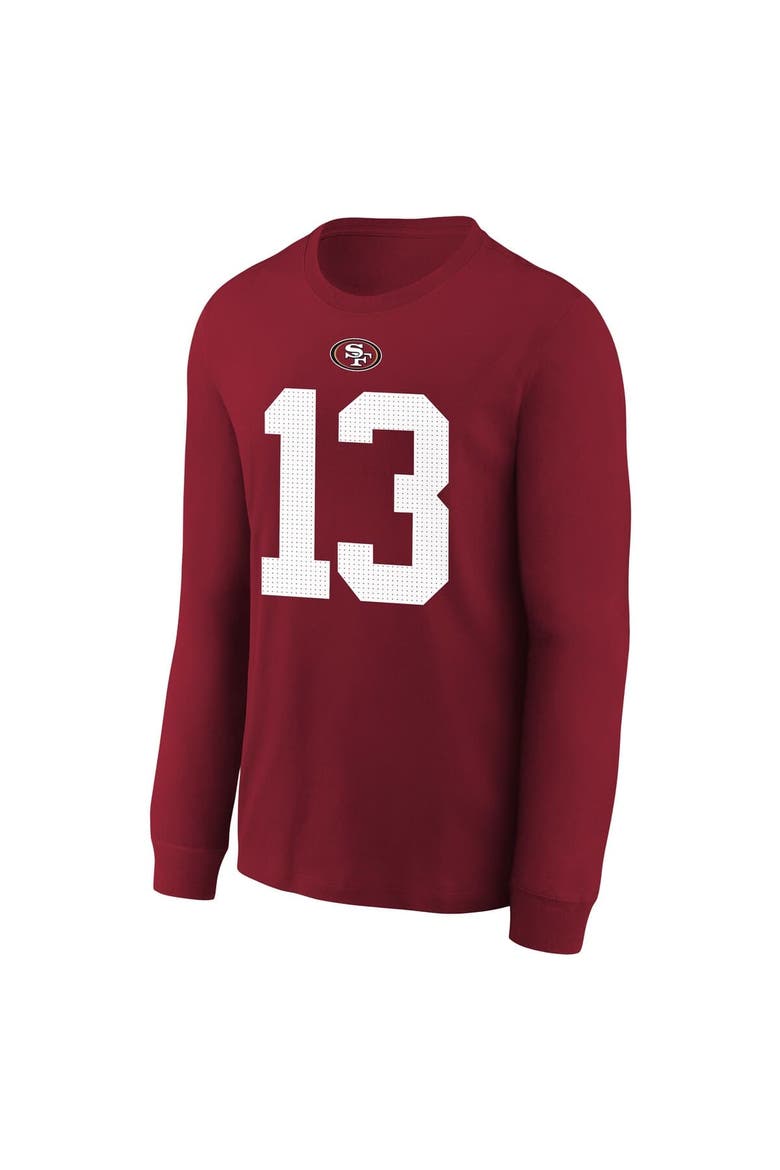 Youth Nike Brock Purdy Scarlet San Francisco 49ers Player Name & Number Long Sleeve T-Shirt, Alternate, color, Scarlet