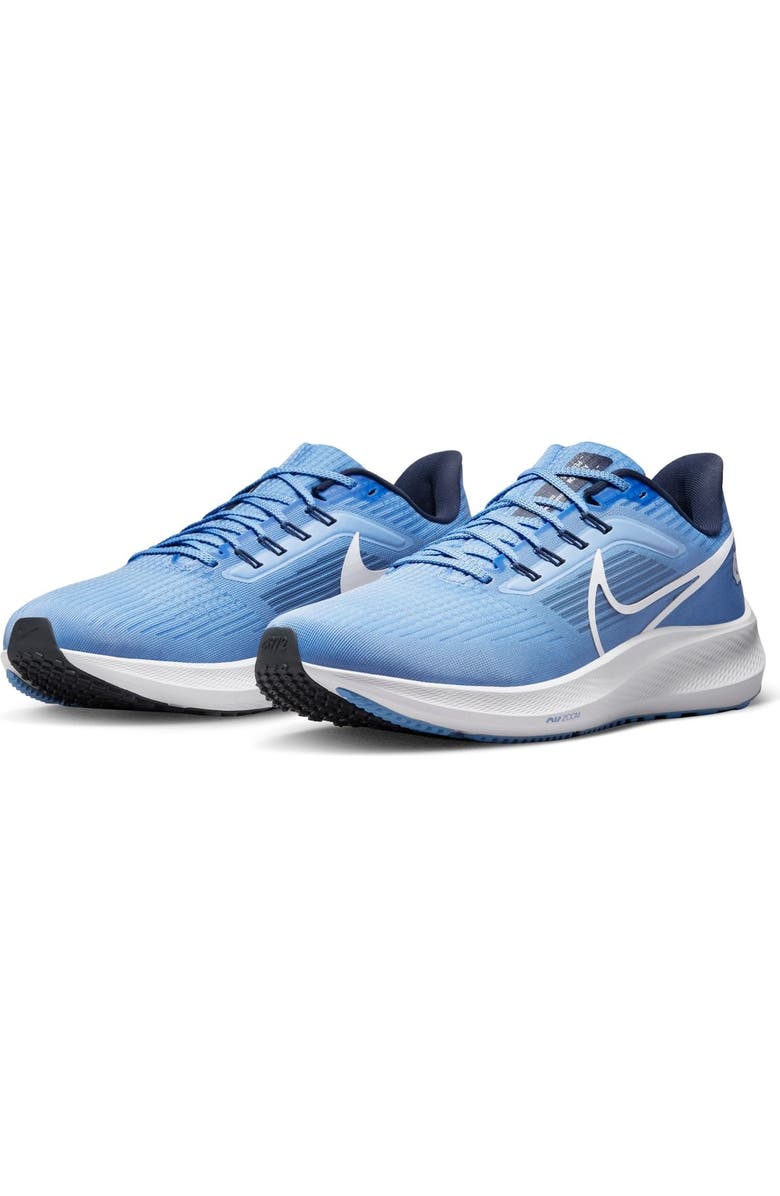 Nike Unisex Nike Carolina Blue North Carolina Tar Heels Zoom Pegasus 39 Running Shoe, Alternate, color,