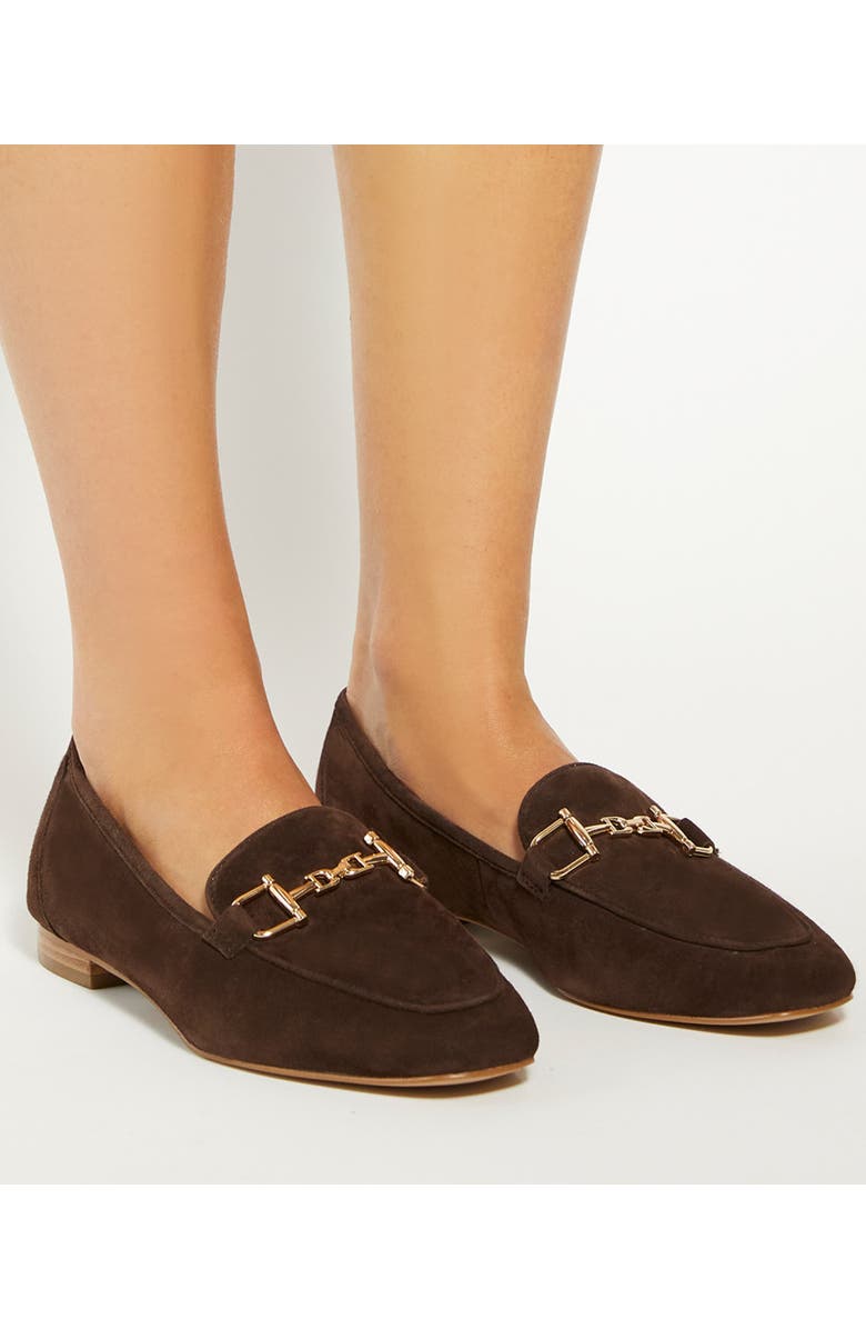 Dune London Grained Bit Loafer, Alternate, color, Brown
