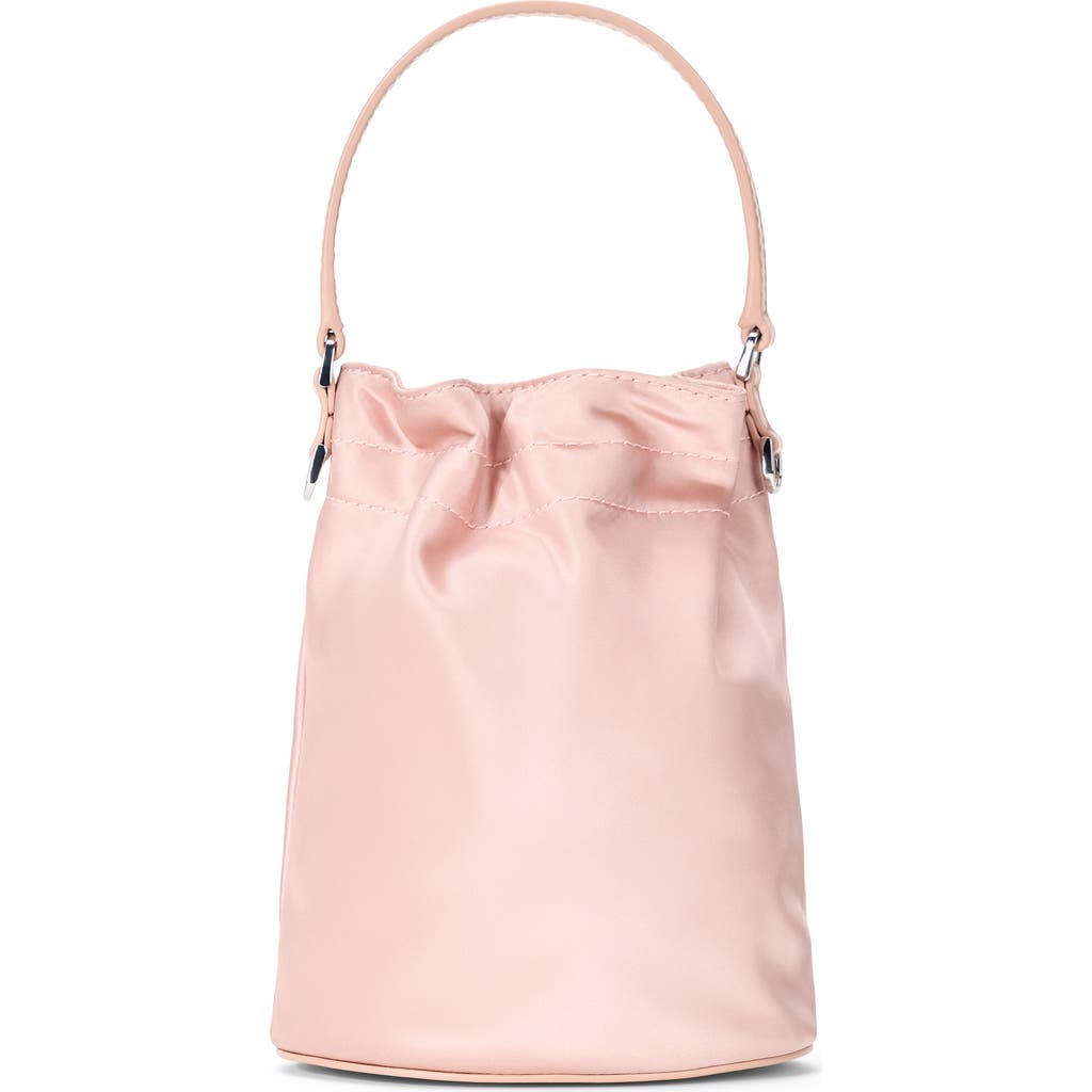 Staud Lila Satin Mini Bucket Bag In Pink