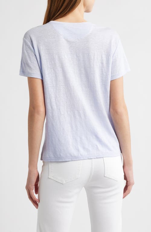 Shop Frame Organic Linen Baby Tee In Light Chambray
