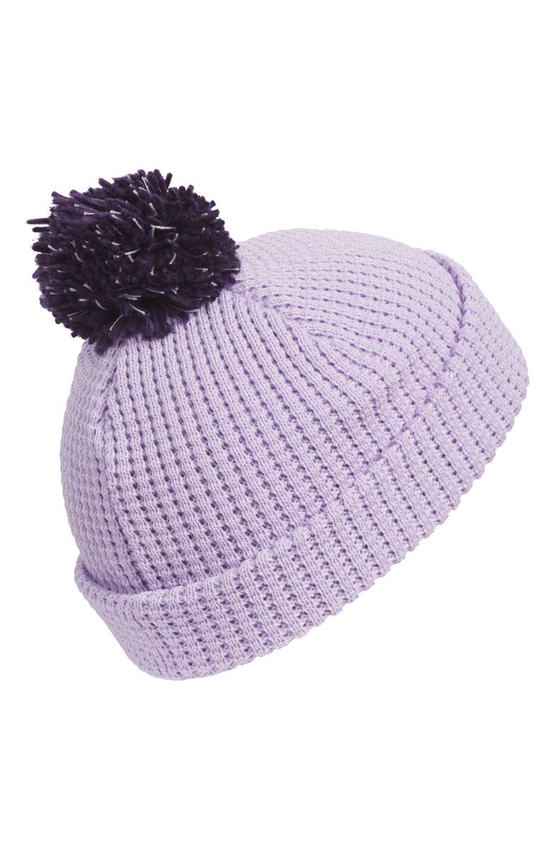 adidas Kids' Pompom Beanie, Alternate, color, Light Purple