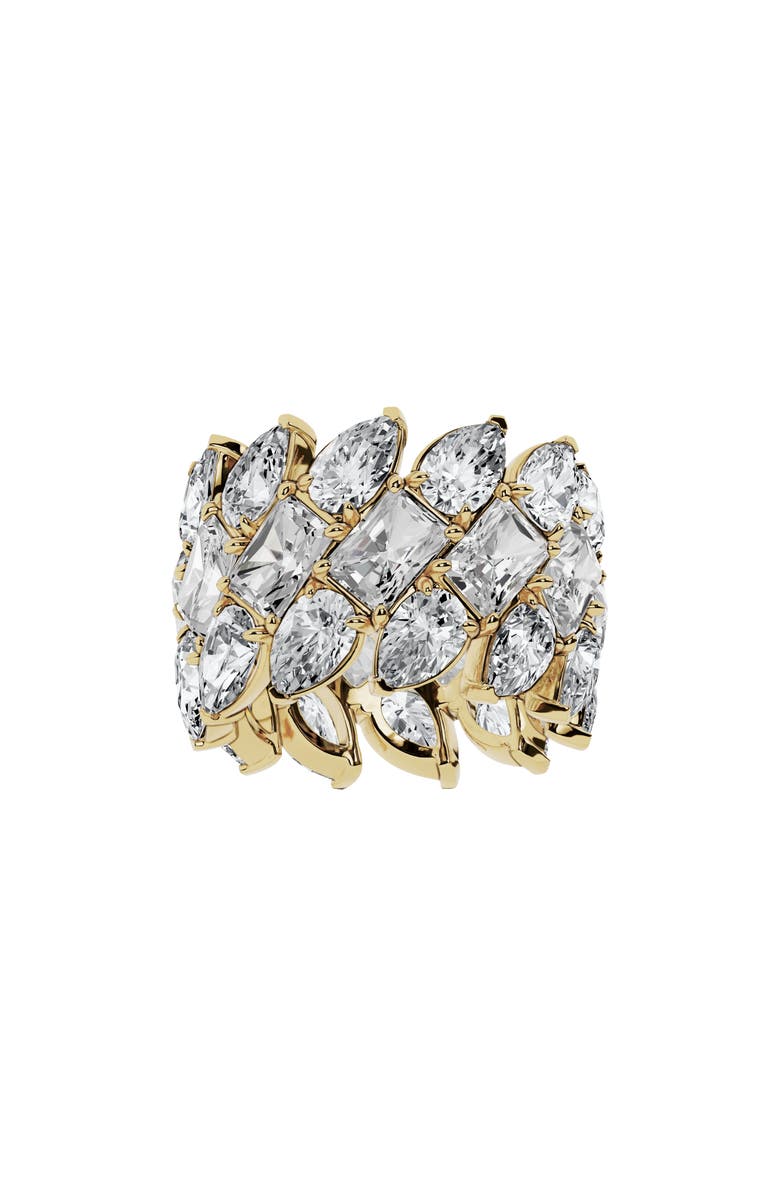 Jennifer Fisher 18K Gold Mixed Cut Lab Created Diamond Eternity Ring - 18.92 ctw, Main, color, 18K Yellow Gold