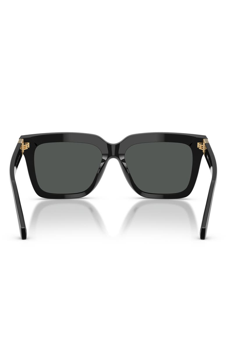 Versace 55mm Square Sunglasses, Alternate, color, Black / Dark Grey