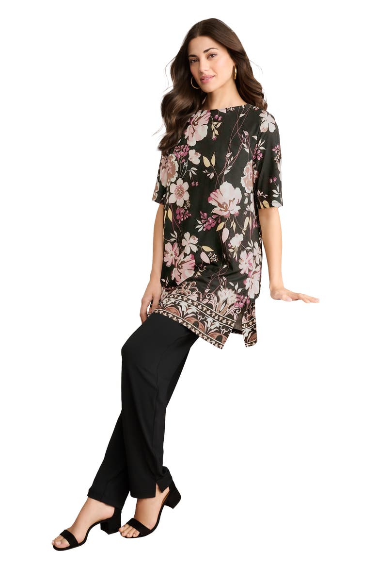 Printed Tunic, Main, color, BLACK ABILENE FLORAL