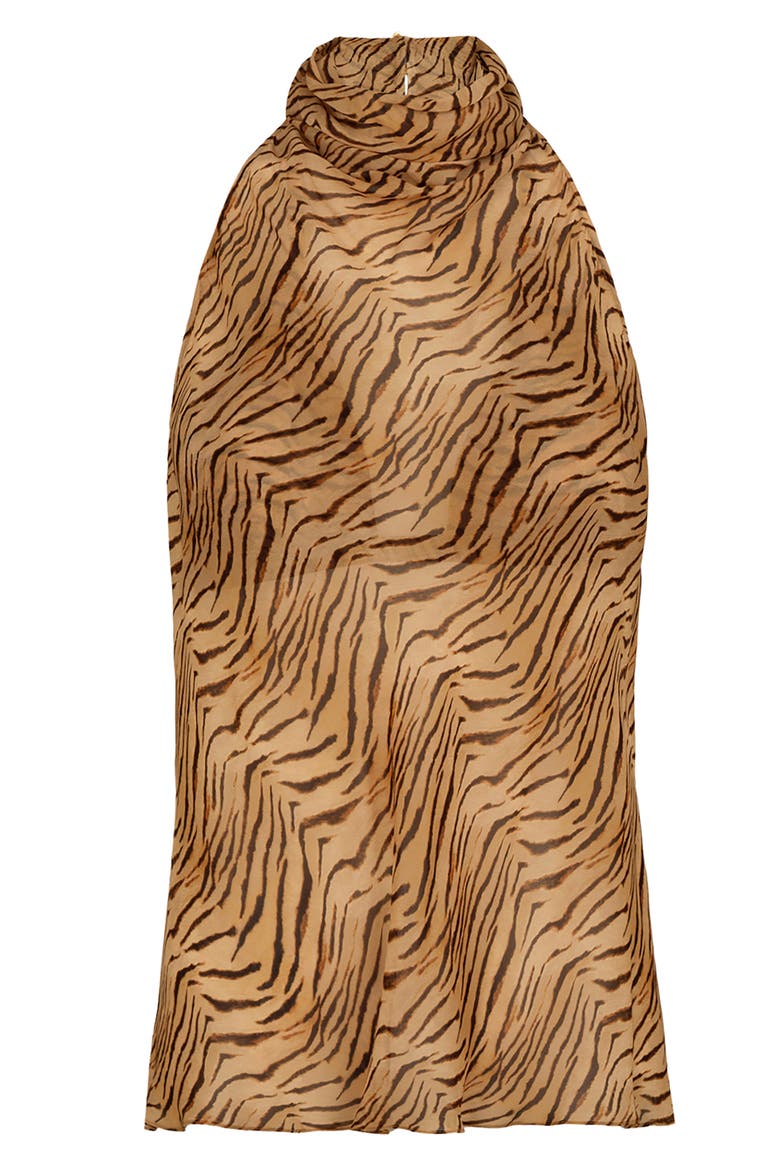 Ro Semisheer Halter Cover-Up Top, Alternate, color, MULTI