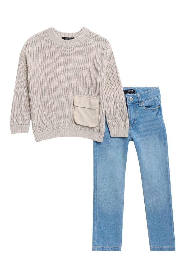 Kids' 2-Piece Sweater & Jeans Set, Main, color, TAUPE