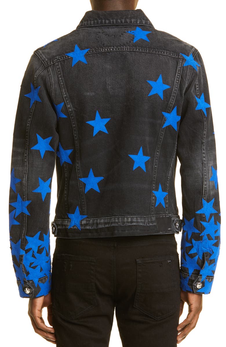 AMIRI Chemist Star Denim Trucker Jacket, Alternate, color,