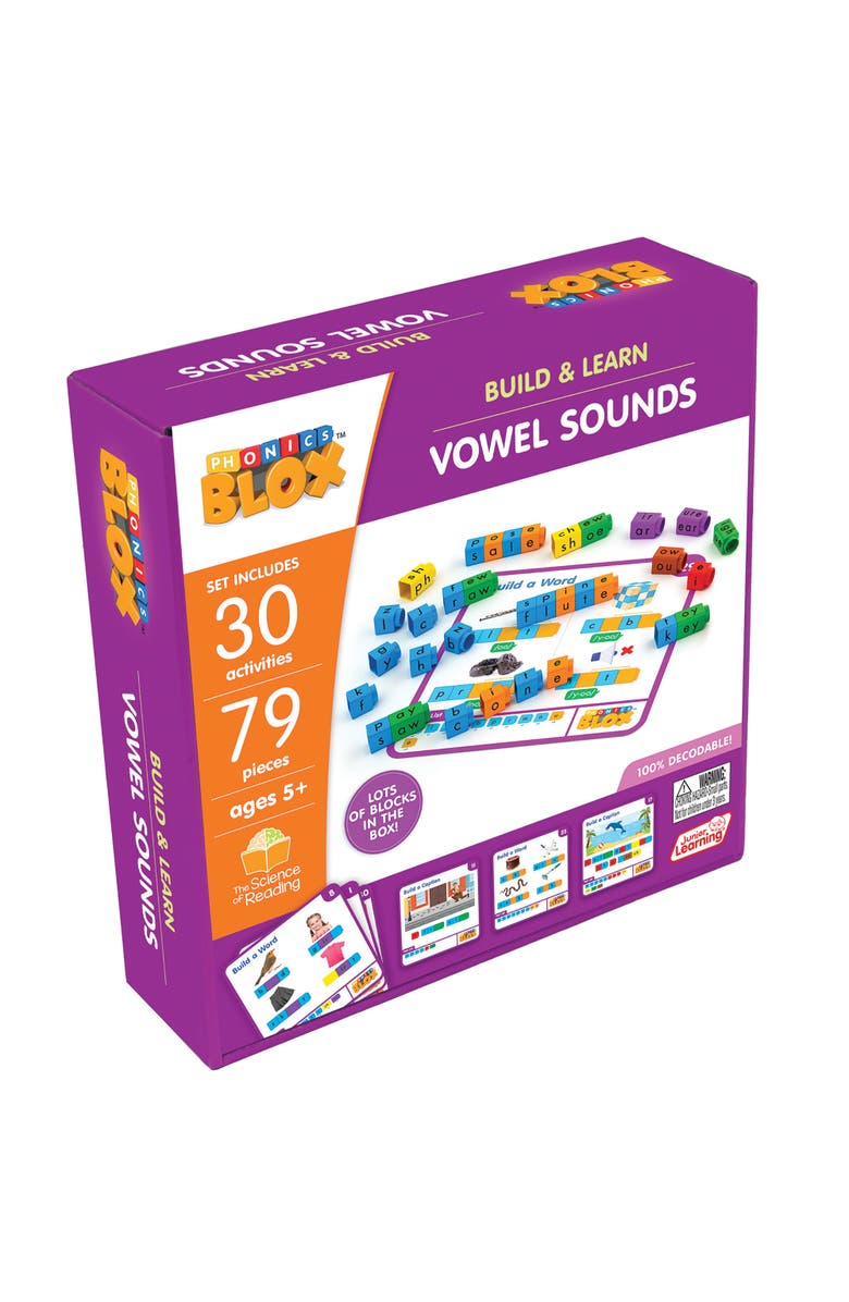 Junior Learning Rainbow Phonics Blox Vowel Sounds, Alternate, color, Multicolored