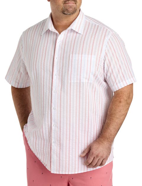 Big & Tall  Seersucker Stripe Sport Shirt