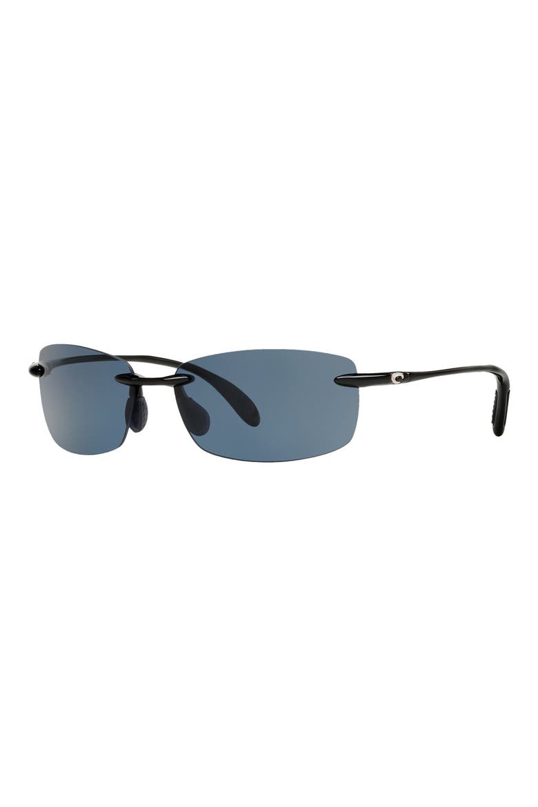 60mm Polarized Sunglasses, Alternate, color, BLACK