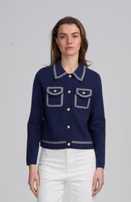 ELLE Collection Fine Gauge Western Cardigan