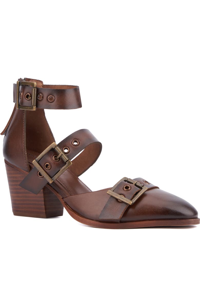 VINTAGE FOUNDRY Kaydence Strappy Sandal, Main, color, Brown