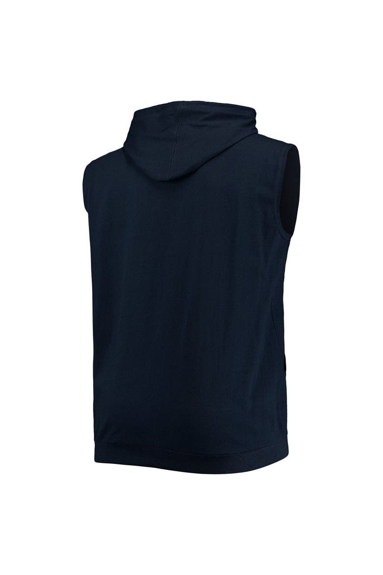Men's Navy Detroit Tigers Jersey Muscle Sleeveless Pullover Hoodie, Alternate, color, Navy