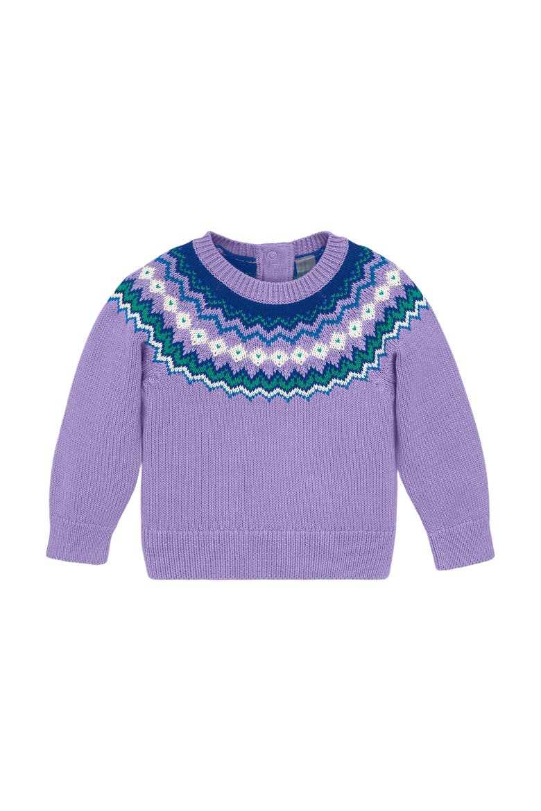 Baby Fair Isle Sweater, Main, color, Iris Fairisle