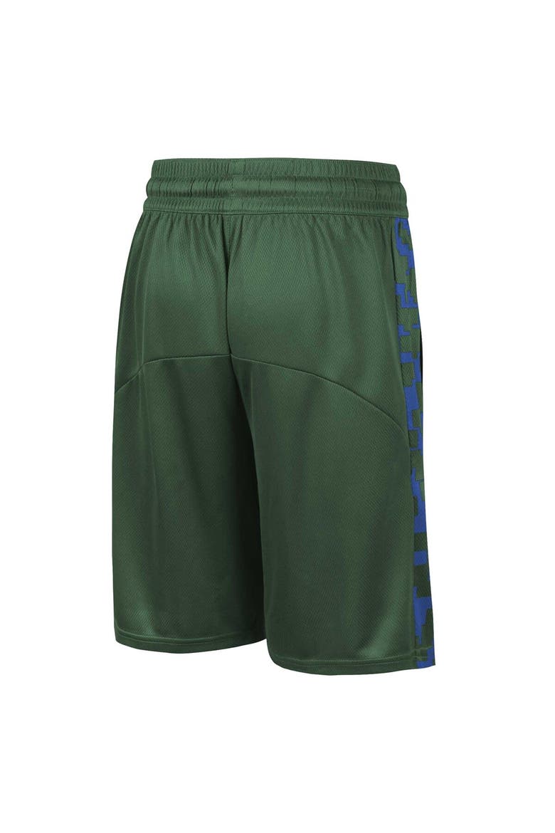 Youth Nike Hunter Green Milwaukee Bucks Courtside Starting Five Team Shorts, Alternate, color, Hunter Green