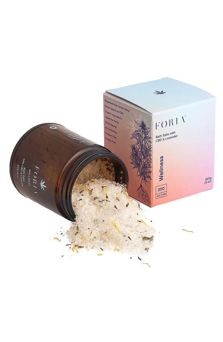 FORIA Wellness Bath Salts with CBD & Lavender, Alternate, color, 