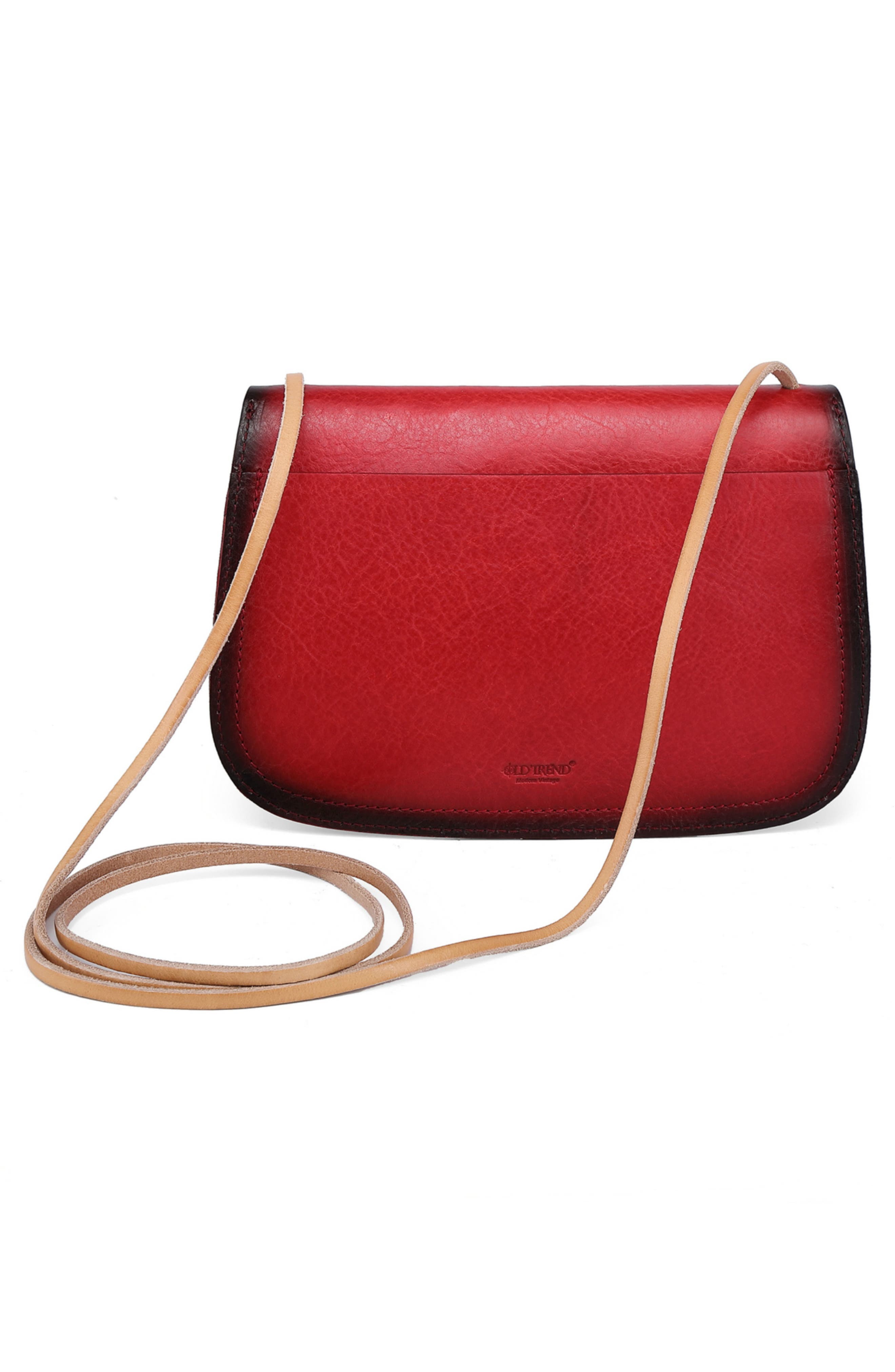 Ada Leather Crossbody Bag, Alternate, color, RED