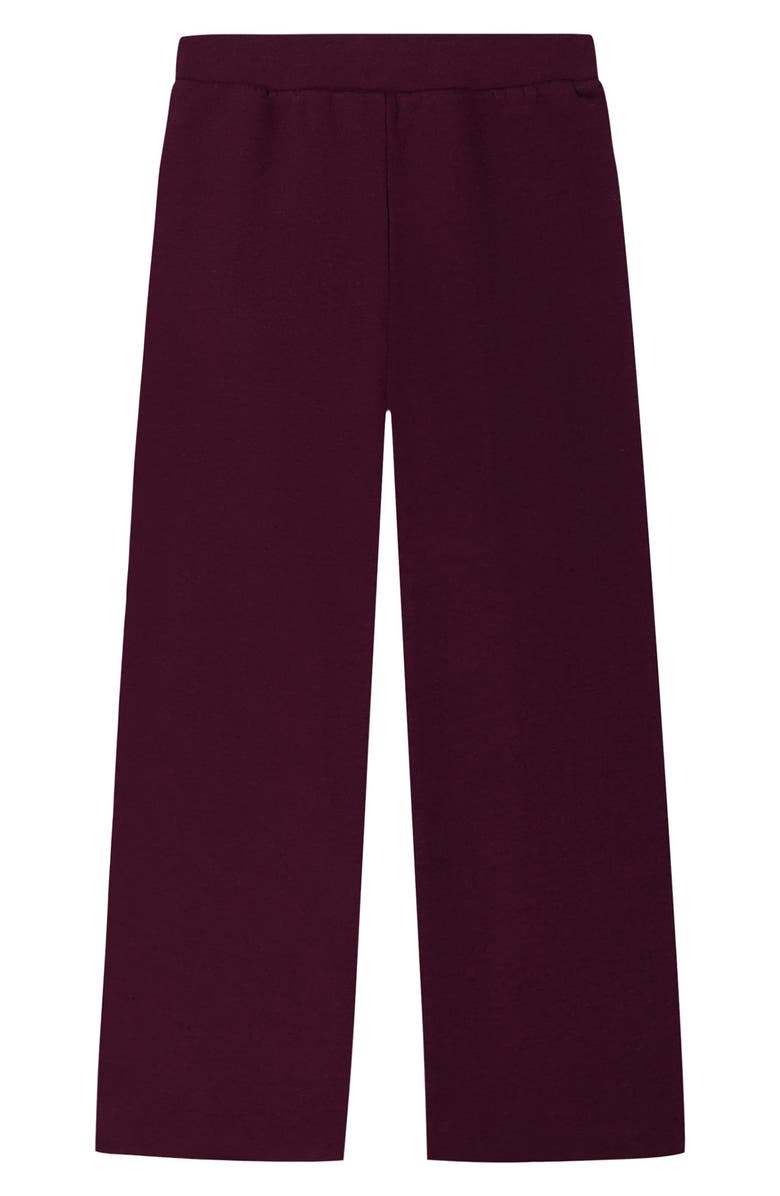 Tommy Hilfiger Kids' Wide Leg Fleece Pants, Alternate, color, Maroon