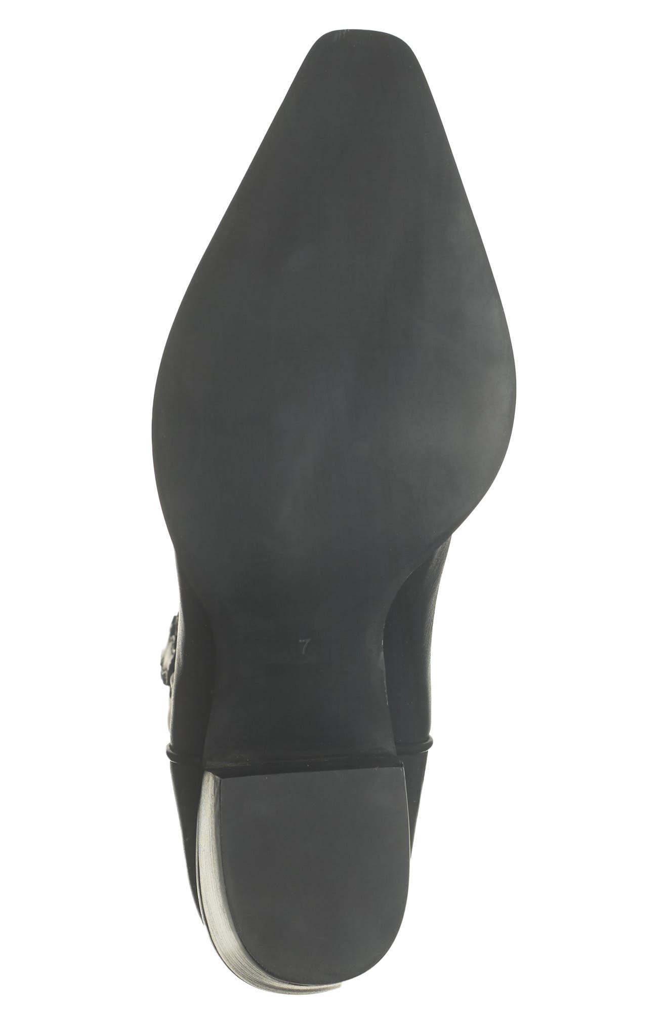 Jeffrey Campbell Floured Western Boot, Alternate, color, Black