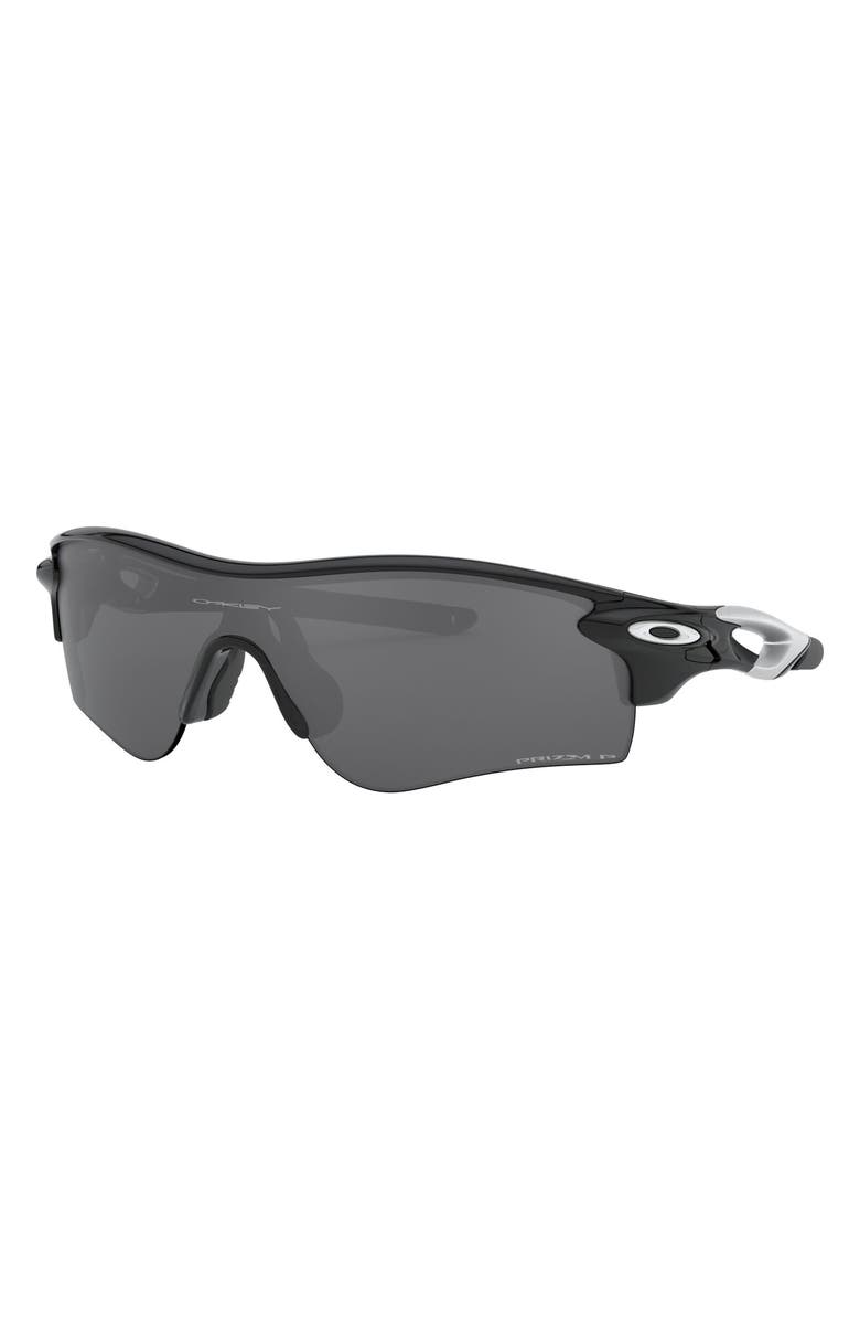 Oakley Radar<sup>®</sup> EV Path<sup>®</sup> 138mm Prizm<sup>™</sup> Polarized Wrap Shield Sunglasses, Alternate, color, Black