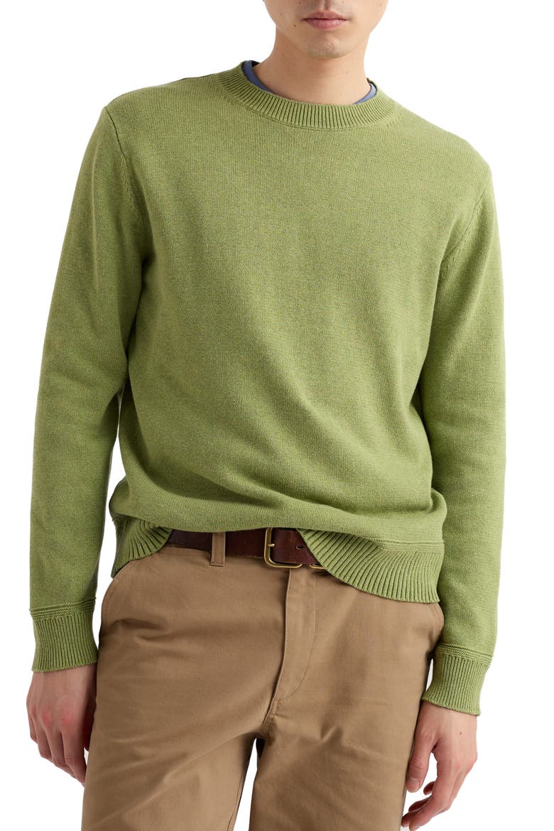 Moorstone Organic & Recycled Cotton Sweater, Main, color, GRASSHOPPER