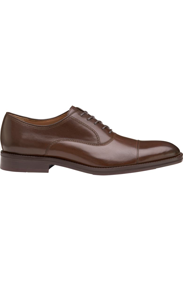 Johnston & Murphy Meade Cap Toe Oxford, Alternate, color, Mahogany Italian Calfskin