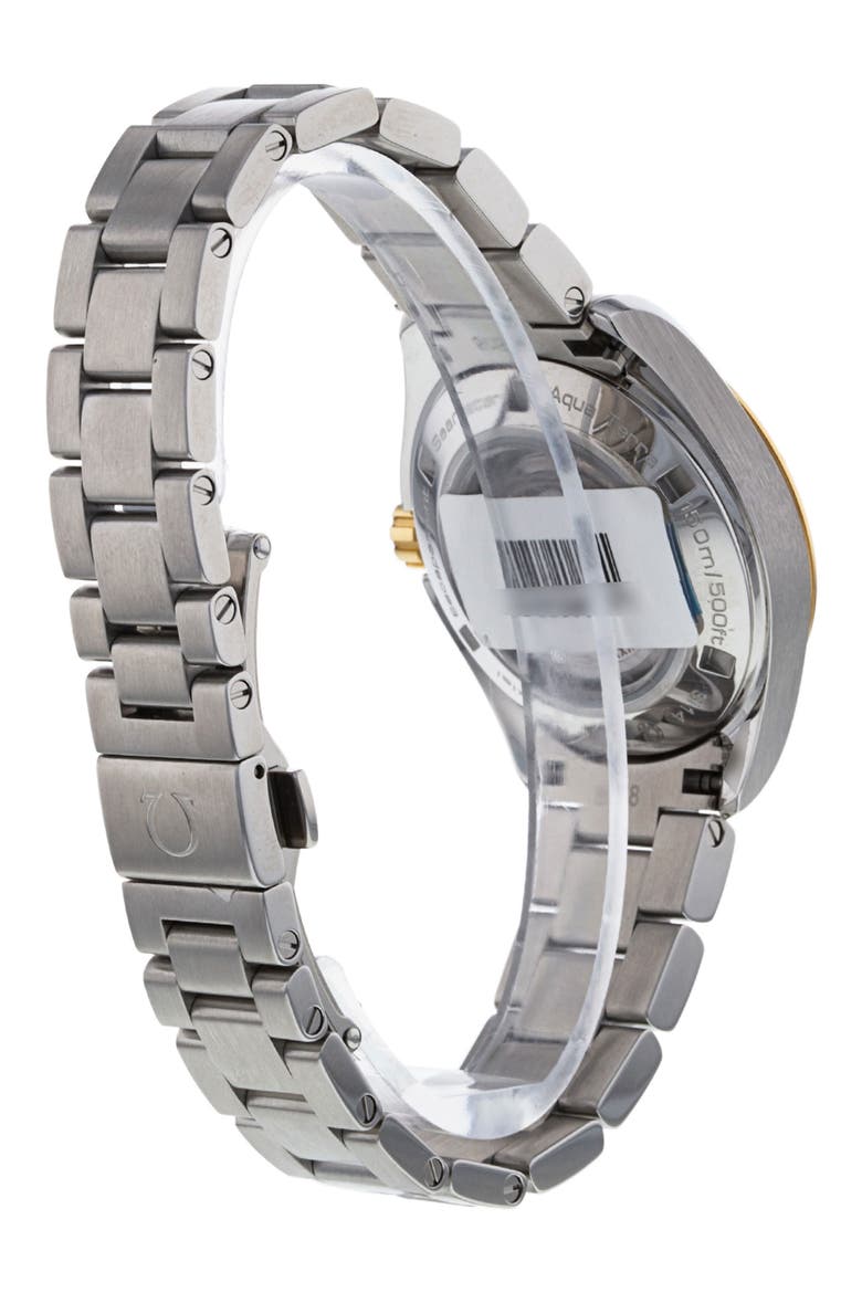 Omega Preowned Seamaster Aqua Terra 150M Ladies Bracelet Watch, 34mm, Alternate, color, WHITE