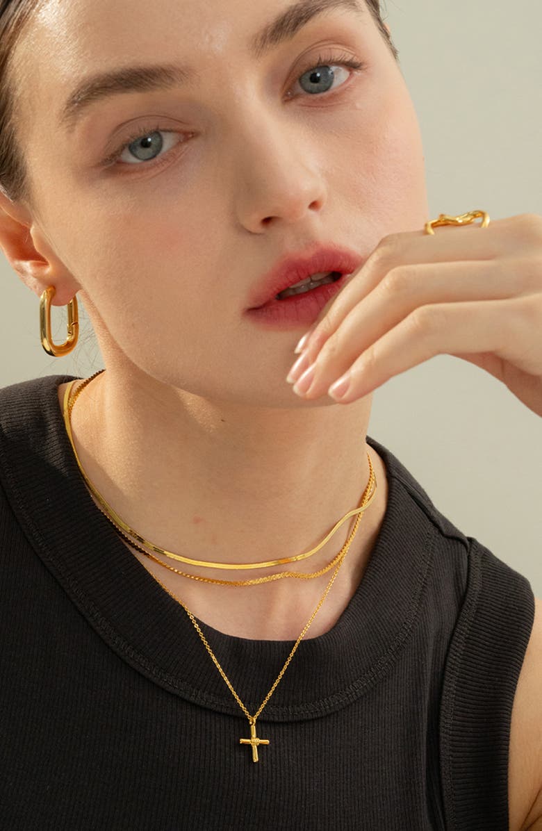 Bearfruit Jewelry 14k Gold Plated Samantha Ring Dainty Stackable Trendy Gift, Alternate, color, Gold