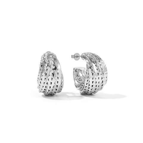 Flow Edgy Hoop Earrings