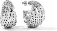 Laminar Jewelry Flow Edgy Hoop Earrings