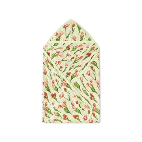 Milkbarn Hooded Swaddle In Pink