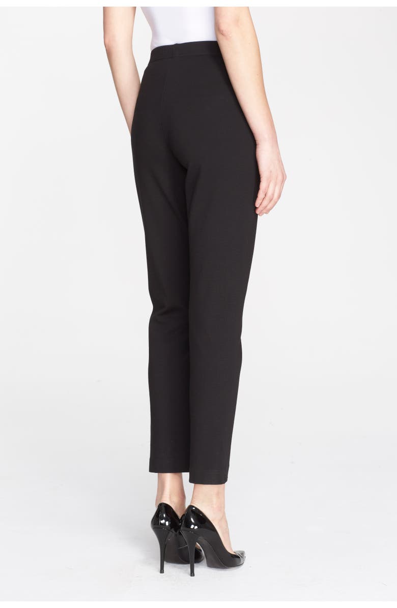 ST. JOHN Collection Ponte Knit Ankle Pants, Alternate, color, Caviar