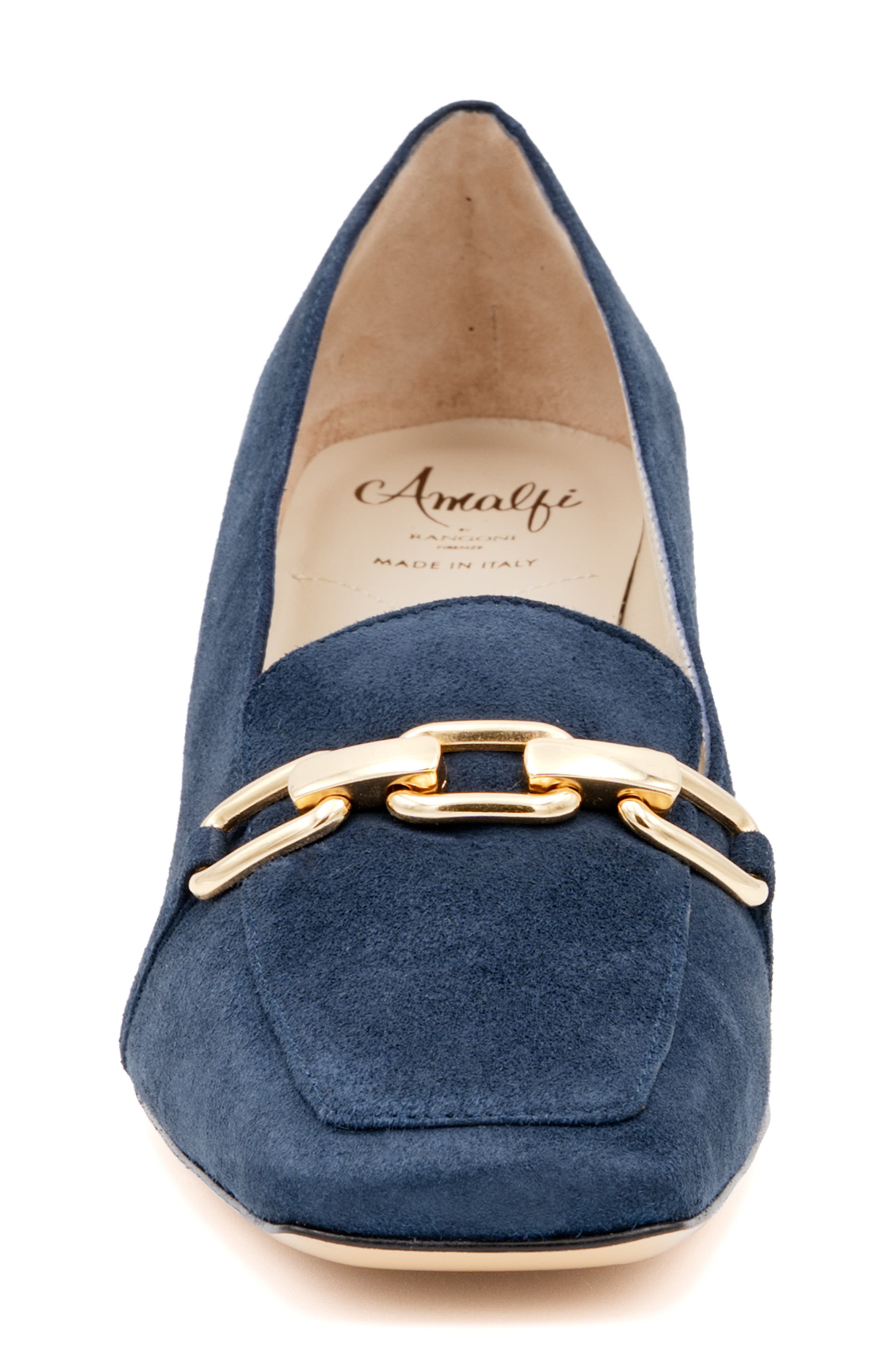 Settimio Bit Loafer Pump, Alternate, color, NAVY CASHMERE GOLD ORNAMENT
