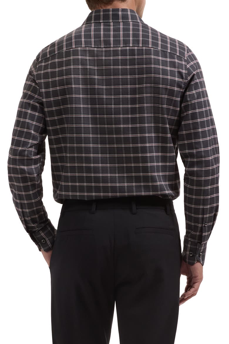 Julian Plaid Cotton and Cashmere Shirt, Alternate, color, ANTHRACITE