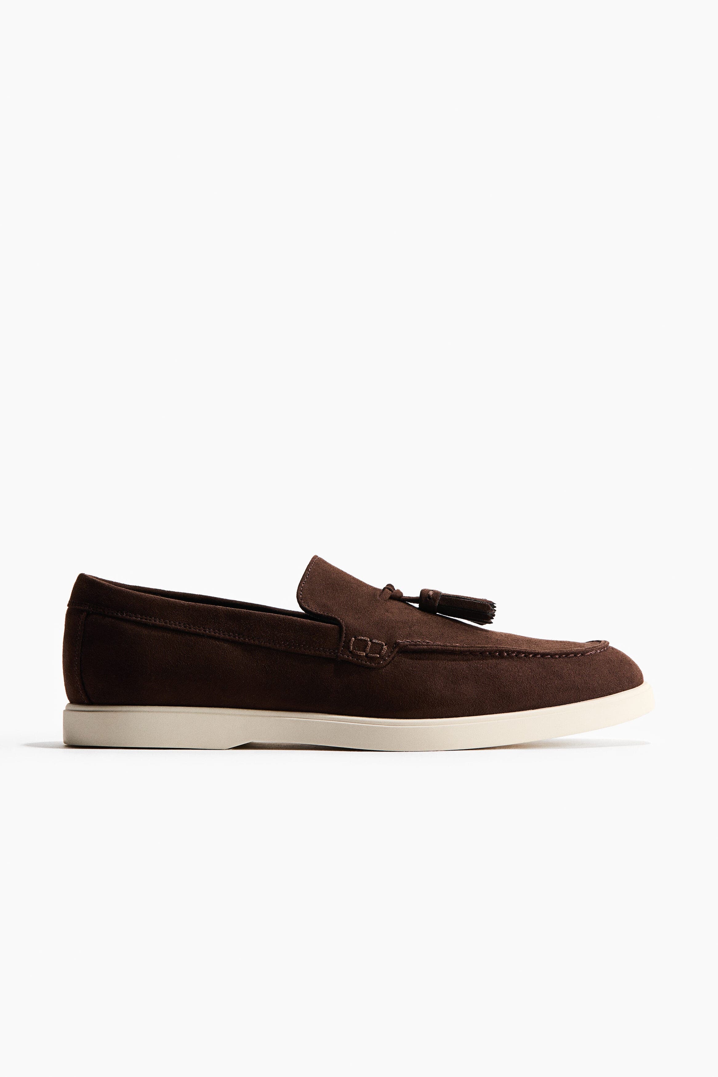H&M Tasseled Loafers, Main, color, Dark Brown