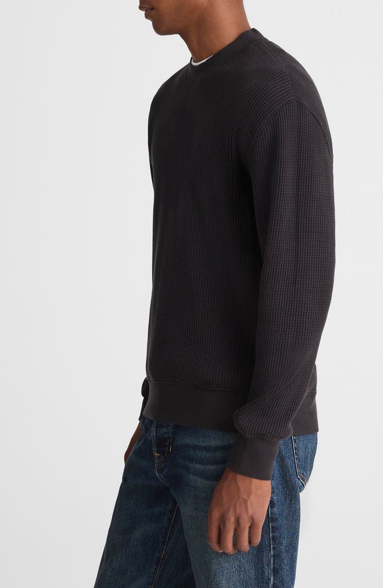 Madewell Waffle Sweatshirt, Alternate, color, Licorice